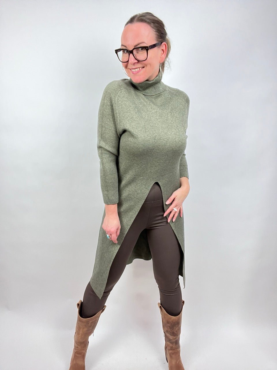 Pulli Valentina Olive - FROLLEIN KÄTHE Shop