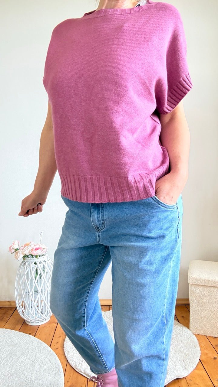 Pulli Yara Kurzarm Beere - FROLLEIN KÄTHE Shop