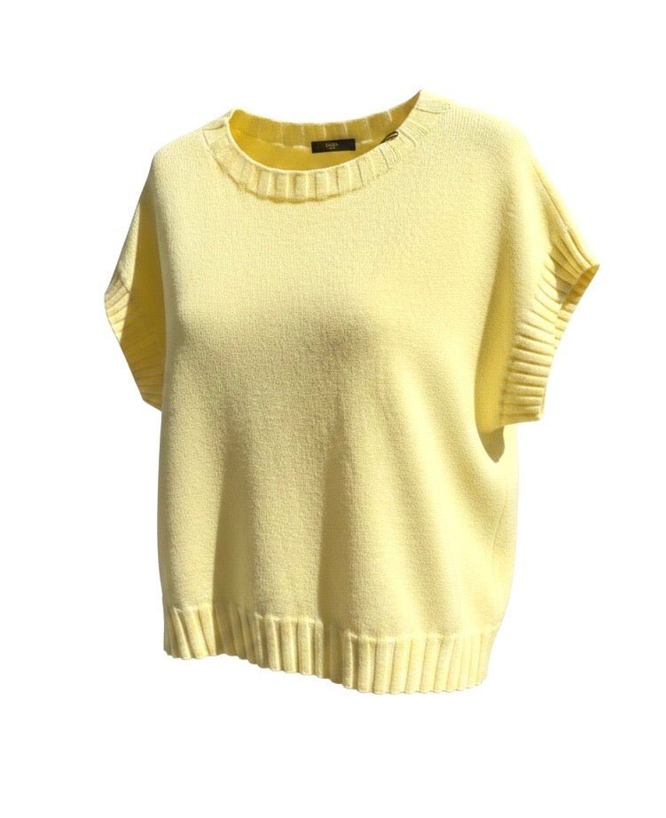 Pulli Yara Kurzarm Gelb - FROLLEIN KÄTHE Shop