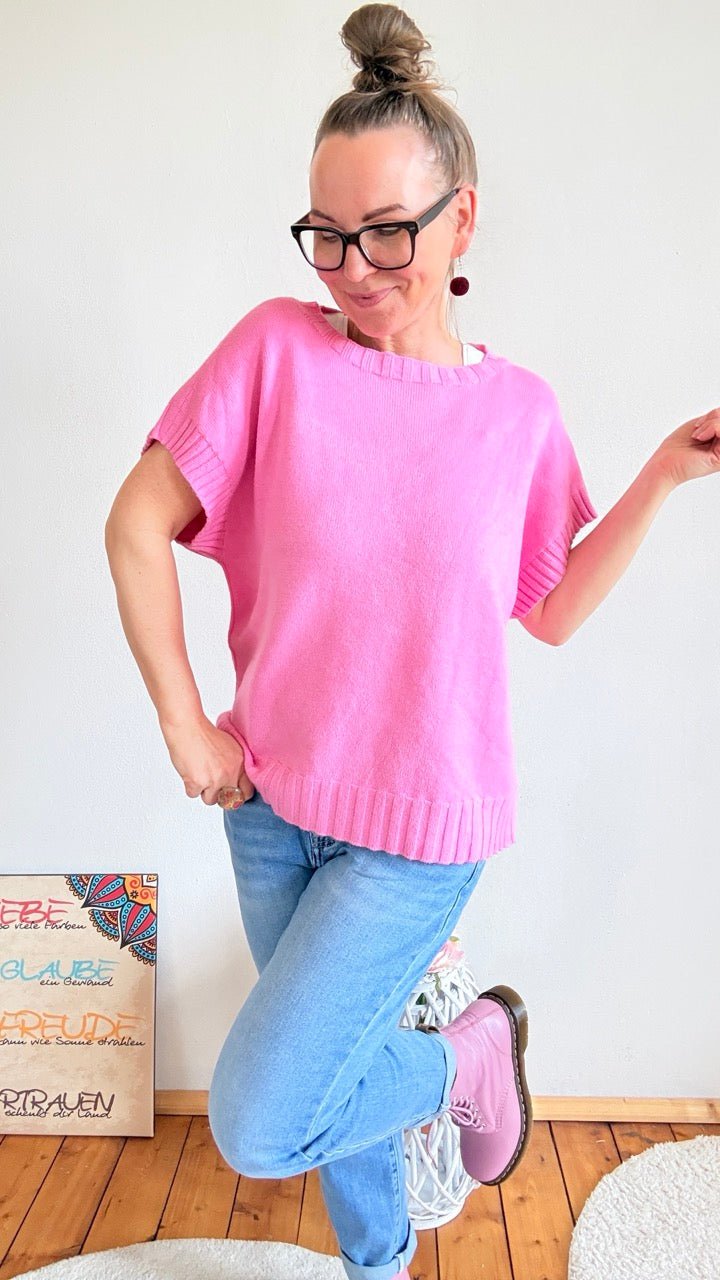 Pulli Yara Kurzarm Rose - FROLLEIN KÄTHE Shop