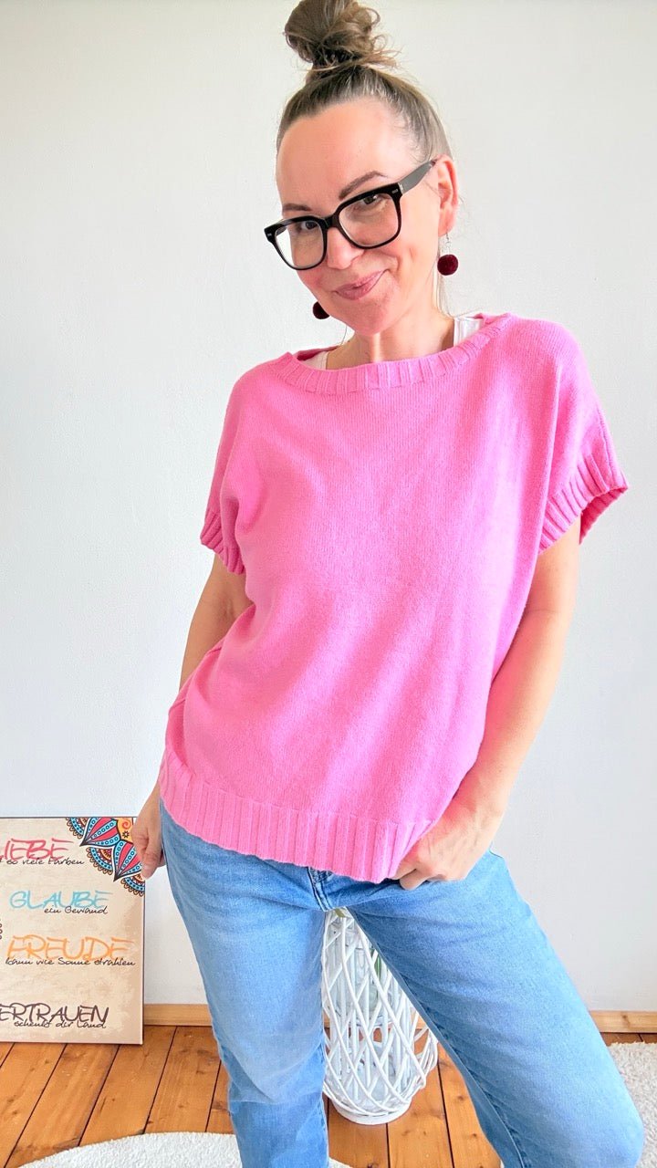 Pulli Yara Kurzarm Rose - FROLLEIN KÄTHE Shop