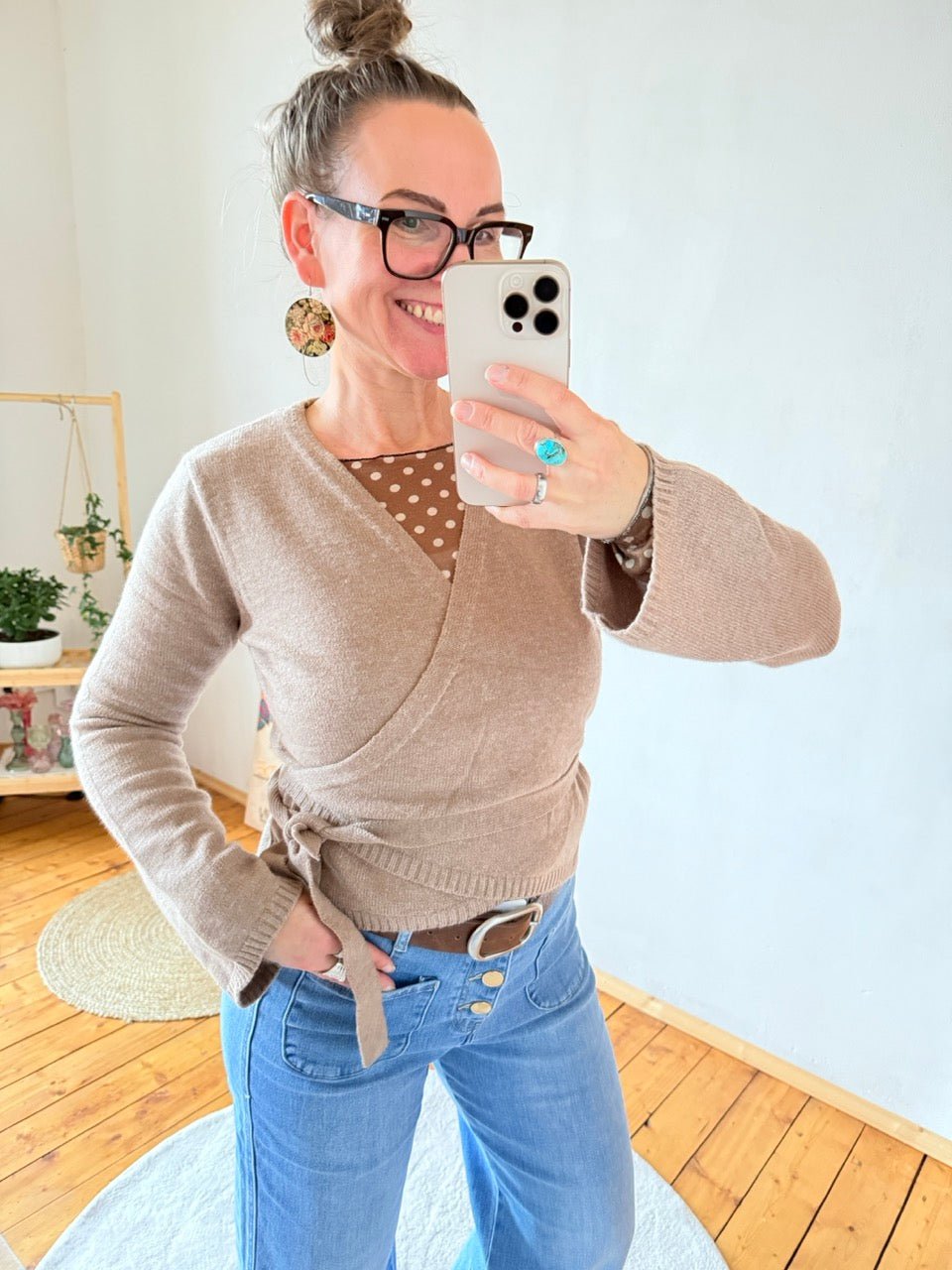 Pulli zum wickeln Cappuccino - FROLLEIN KÄTHE Shop