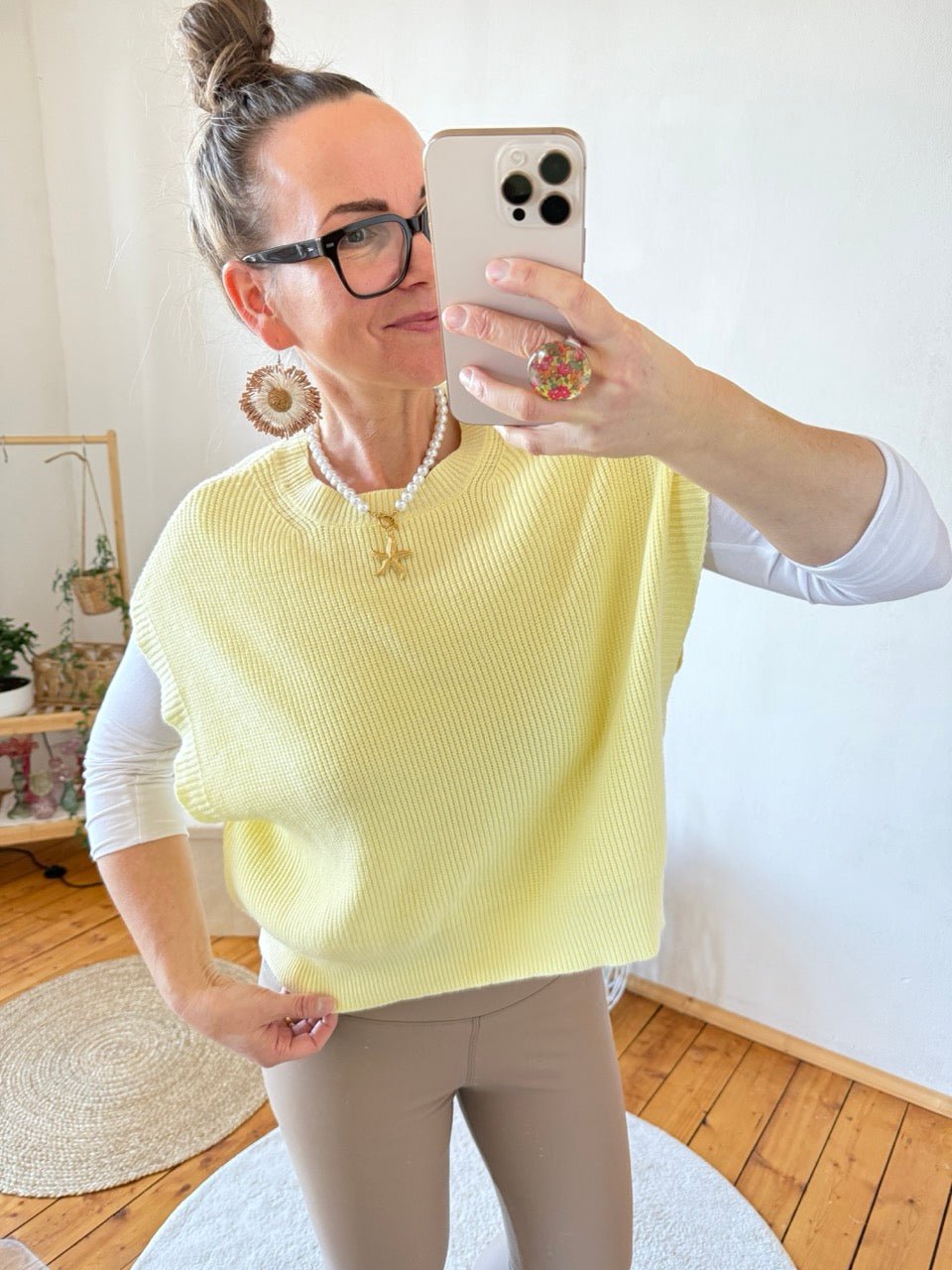 Pullunder Pulli Oversize Bestseller Gelb - FROLLEIN KÄTHE Shop