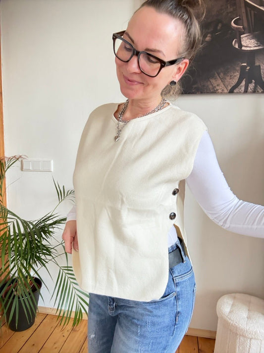 Pullunder Sena Wollweiß - FROLLEIN KÄTHE Shop