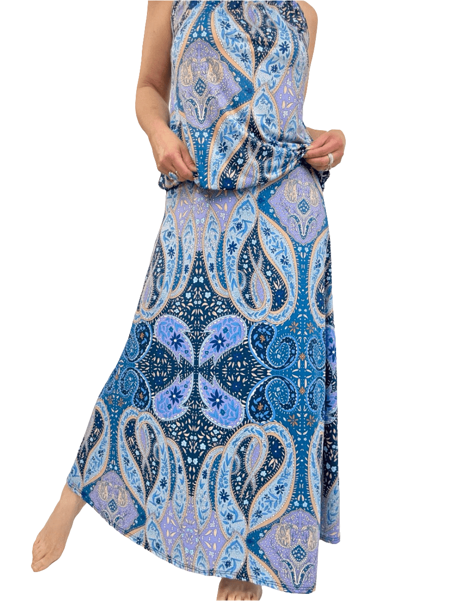 Rock Alice Paisley Blau - FROLLEIN KÄTHE Shop