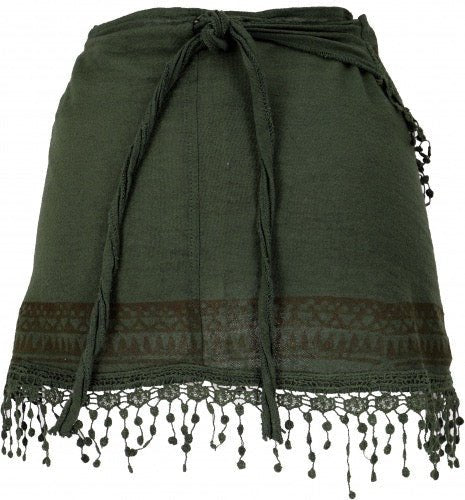 Rock Boho Mini Grün - FROLLEIN KÄTHE Shop