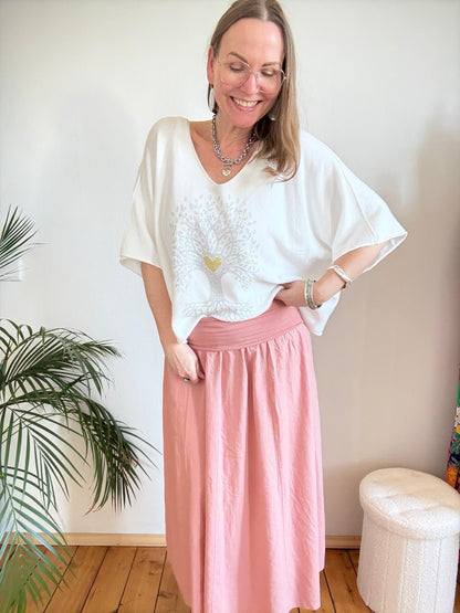 Rock Leinen Liebe Rose - FROLLEIN KÄTHE Shop