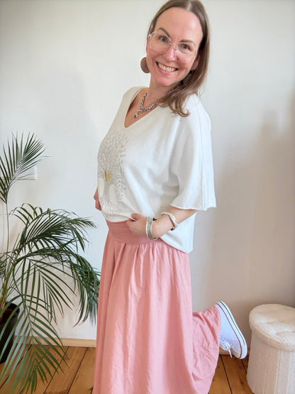 Rock Leinen Liebe Rose - FROLLEIN KÄTHE Shop