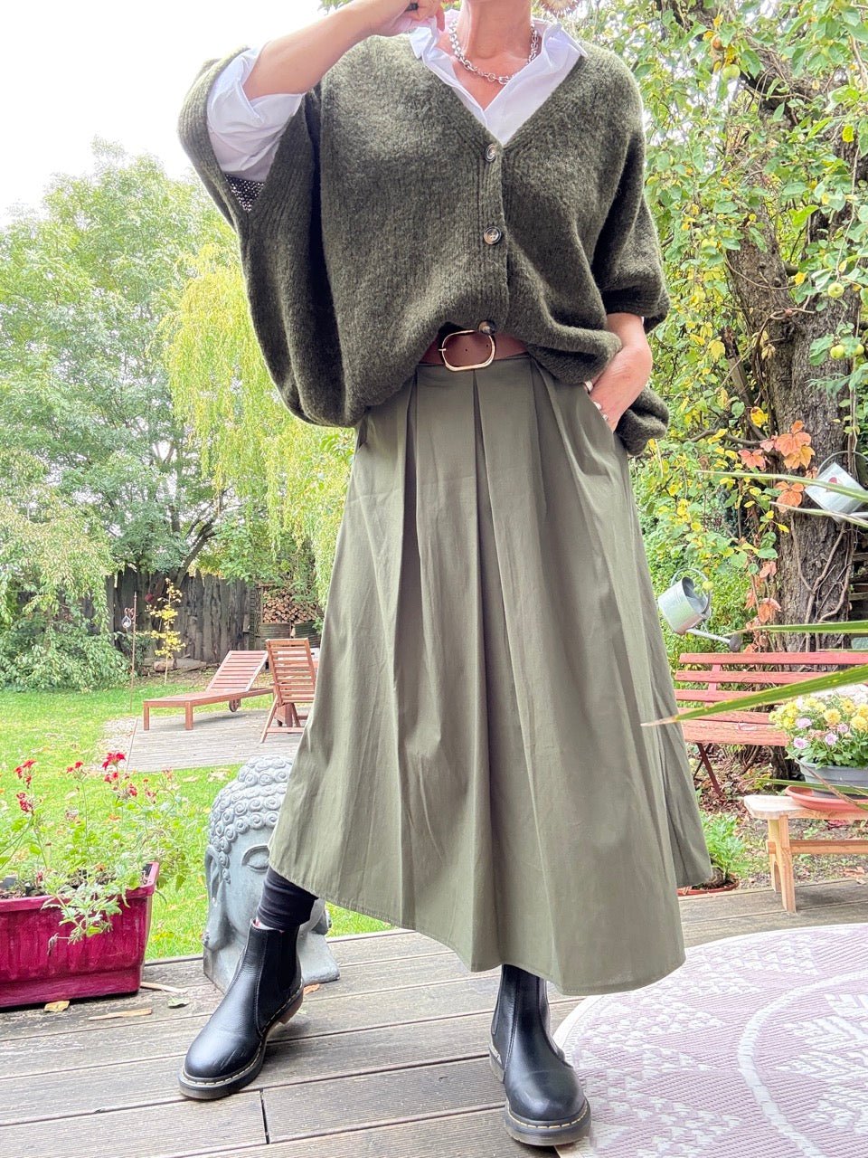 Rock Leni Olive - FROLLEIN KÄTHE Shop