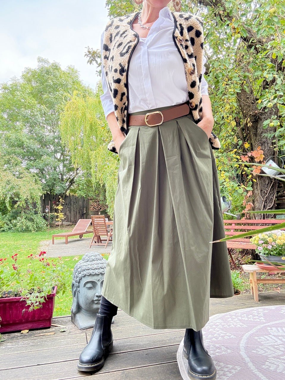 Rock Leni Olive - FROLLEIN KÄTHE Shop