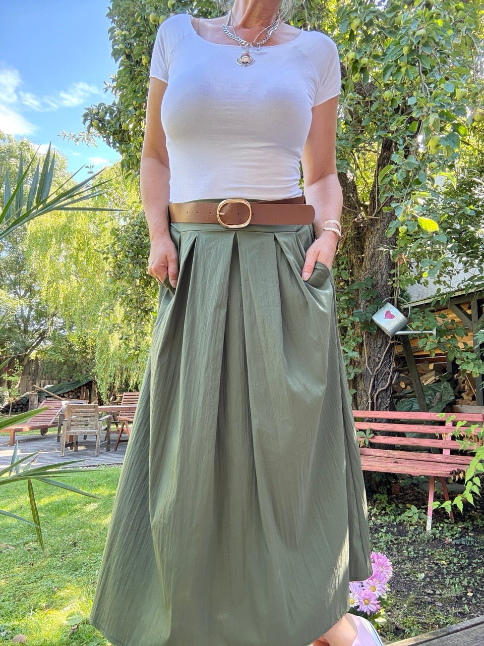 Rock Leni Olive - FROLLEIN KÄTHE Shop