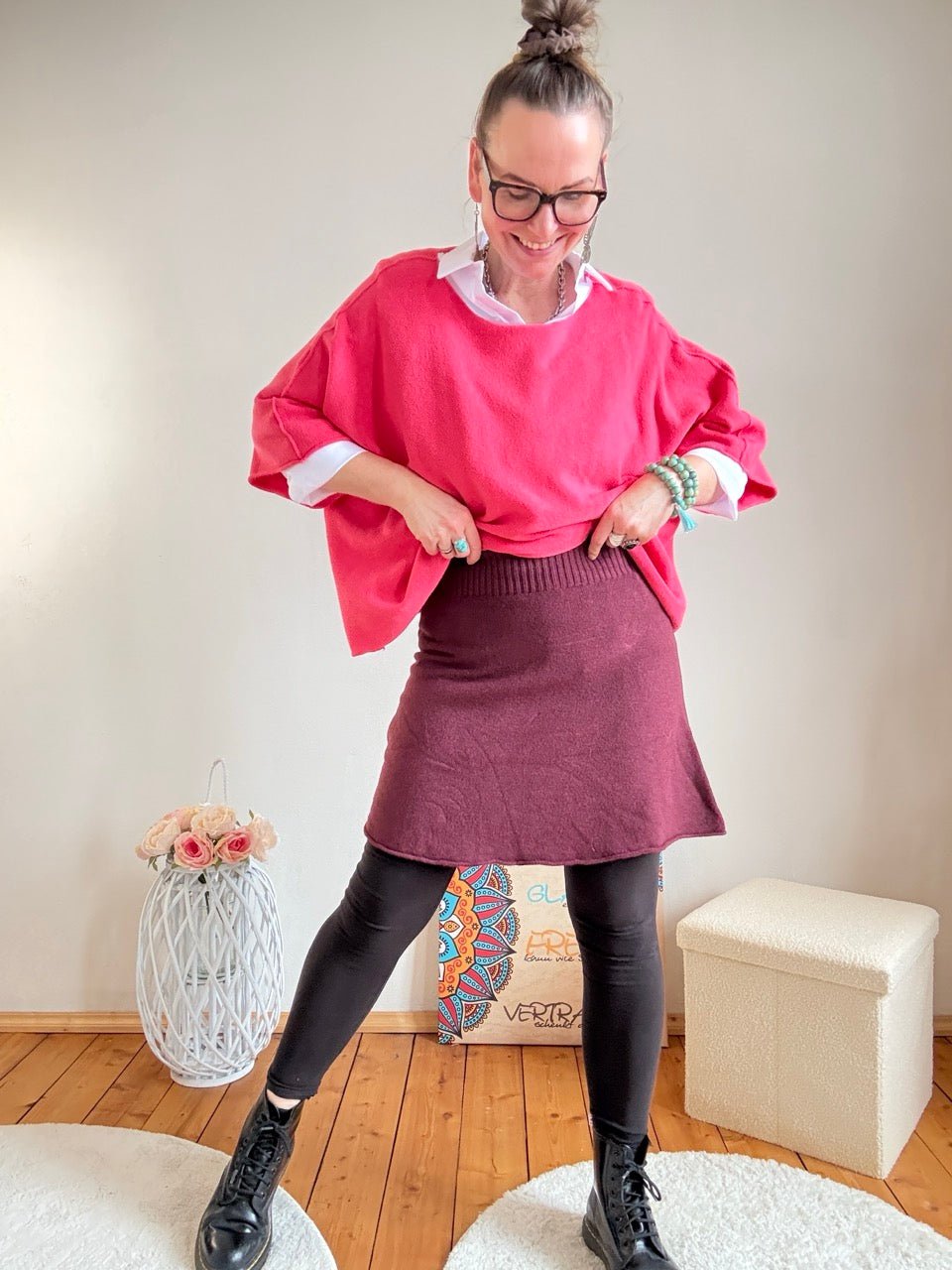 Rock Lilly Leichtigkeit Cherry - FROLLEIN KÄTHE Shop