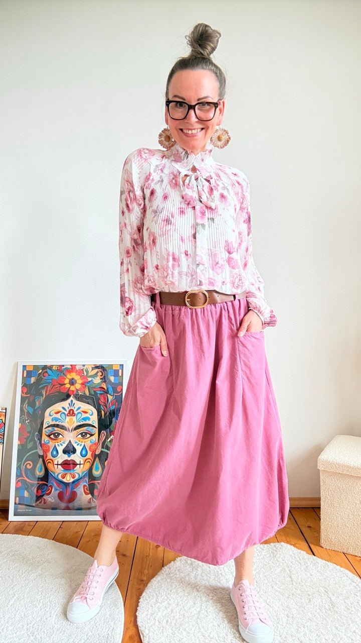 Rock Sofie Rose mit Gürtel - FROLLEIN KÄTHE Shop