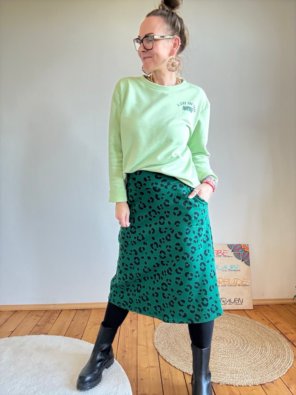 Rock Teezeitzauber Grün - FROLLEIN KÄTHE Shop