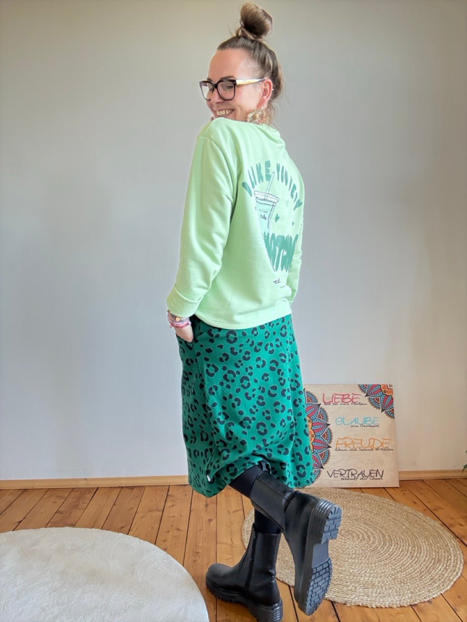 Rock Teezeitzauber Grün - FROLLEIN KÄTHE Shop