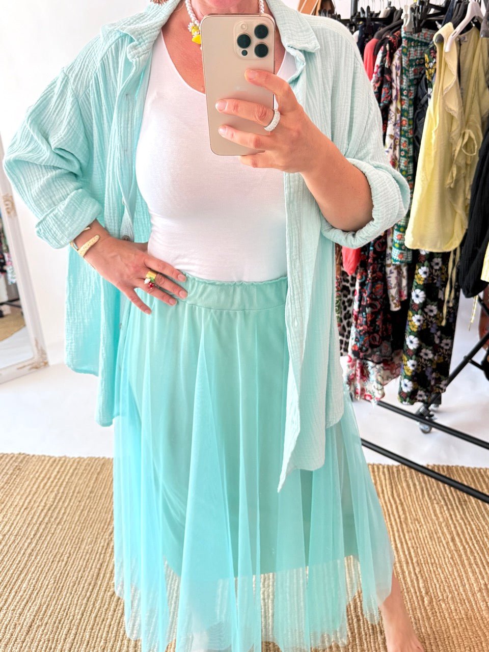 Rock Thea Ozeanblau - FROLLEIN KÄTHE Shop