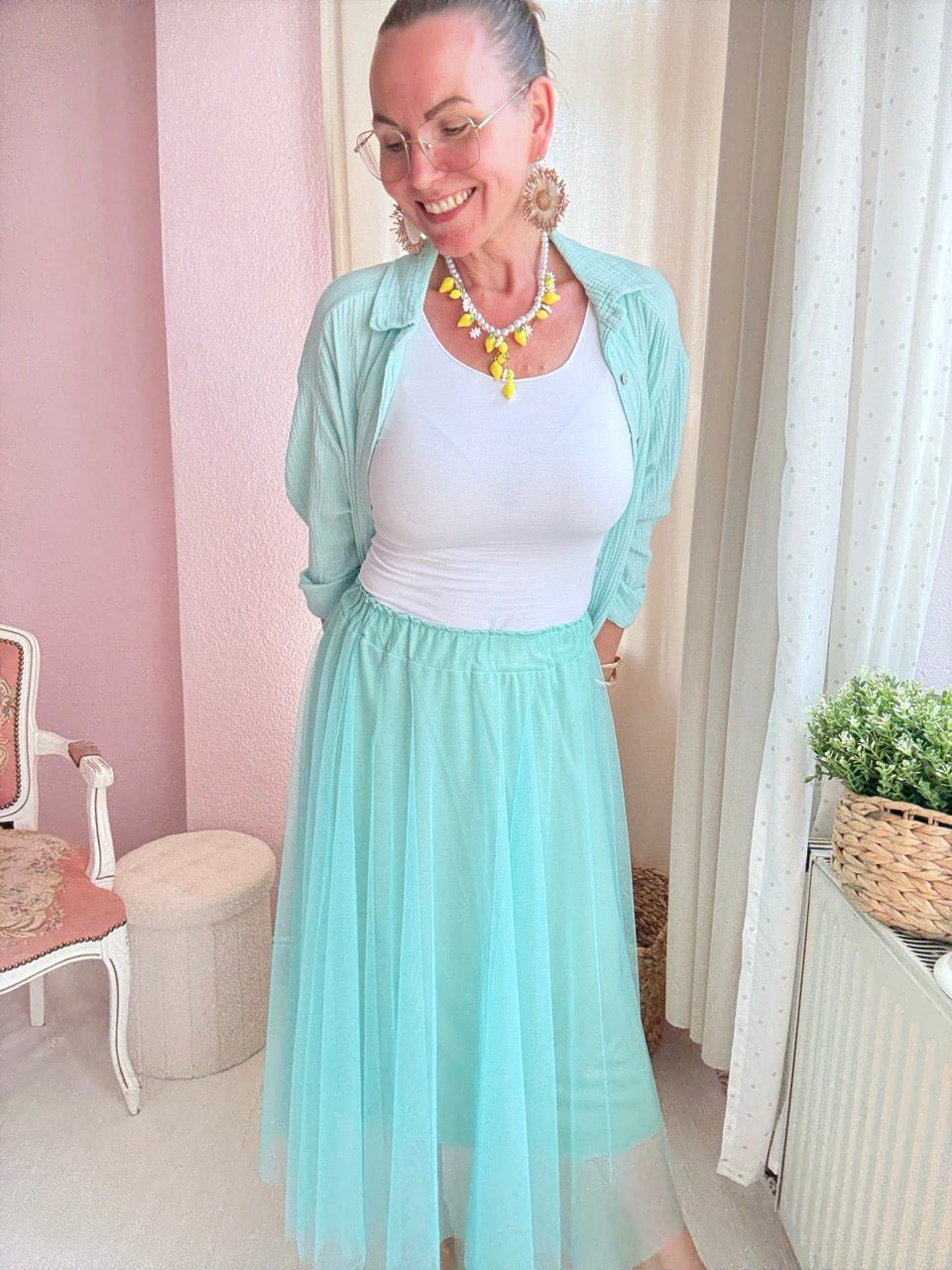 Rock Thea Ozeanblau - FROLLEIN KÄTHE Shop