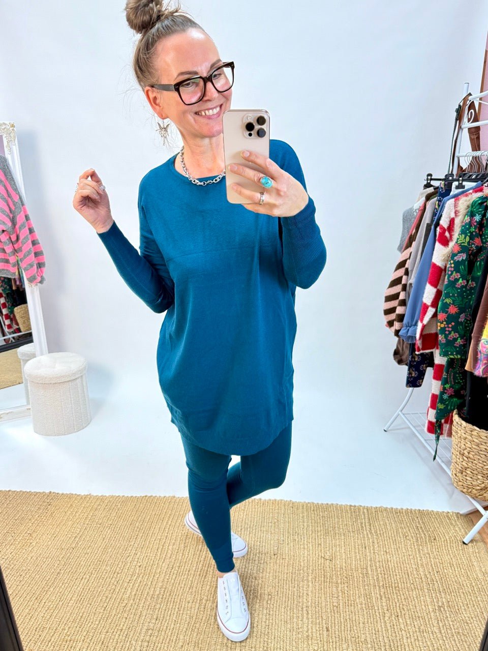 Set Pulli & Leggings Aquamarin - FROLLEIN KÄTHE Shop