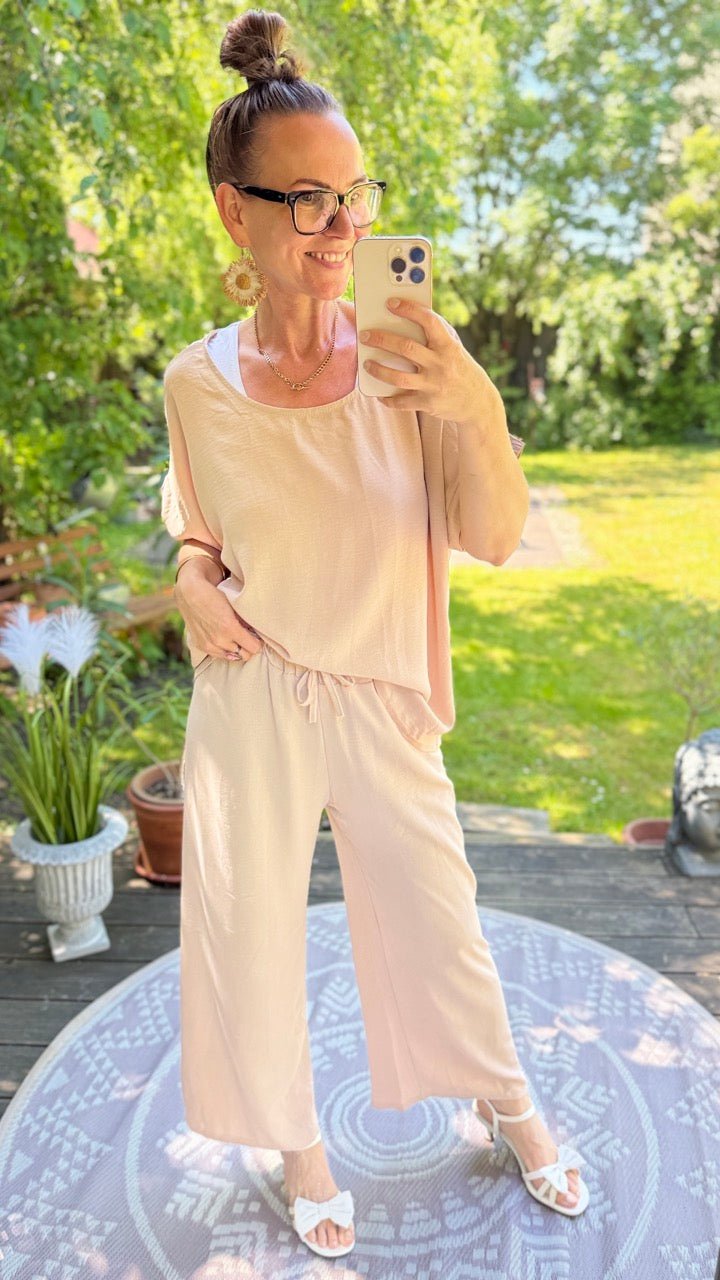 Set Shirt und Hose Camila Cream - FROLLEIN KÄTHE Shop