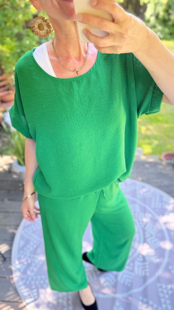 Set Shirt und Hose Camila Grün - FROLLEIN KÄTHE Shop