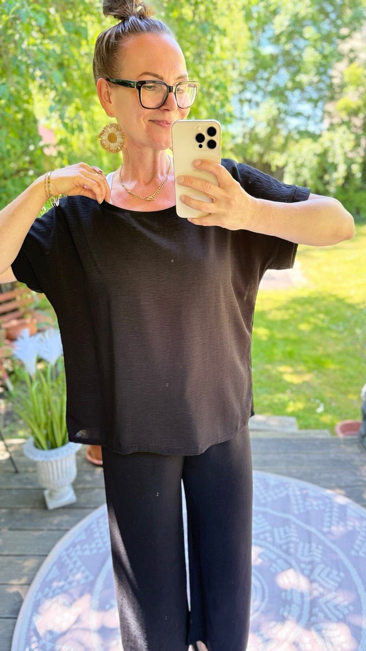 Set Shirt und Hose Camila Schwarz - FROLLEIN KÄTHE Shop