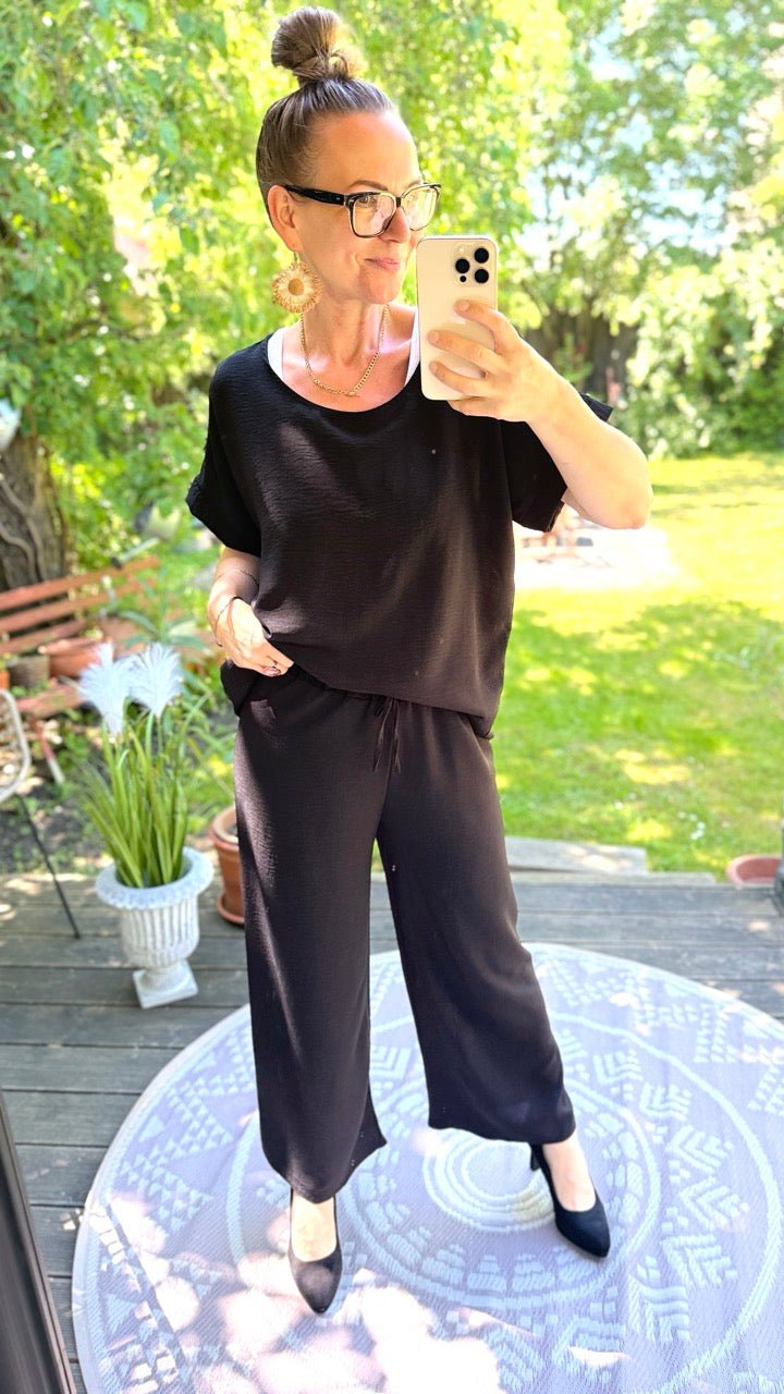 Set Shirt und Hose Camila Schwarz - FROLLEIN KÄTHE Shop