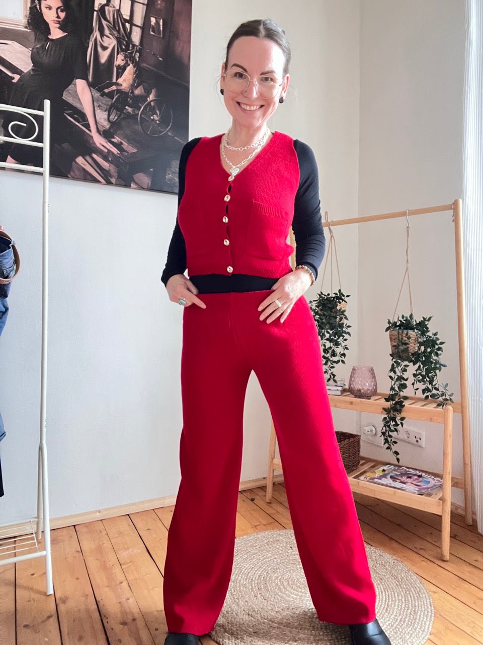Set Weste & Hose Rot - FROLLEIN KÄTHE Shop
