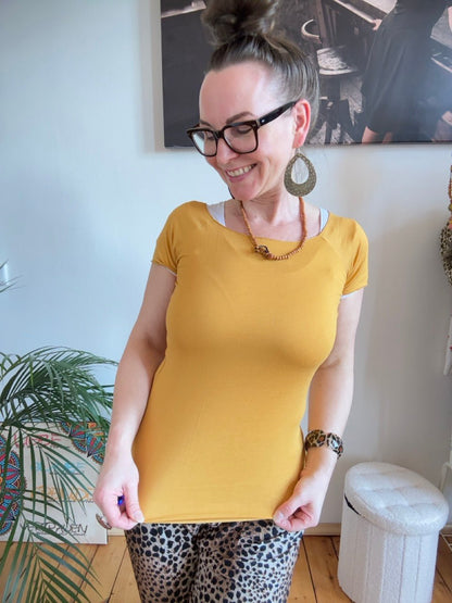 Shirt Basic Star Mais Gelb - FROLLEIN KÄTHE Shop