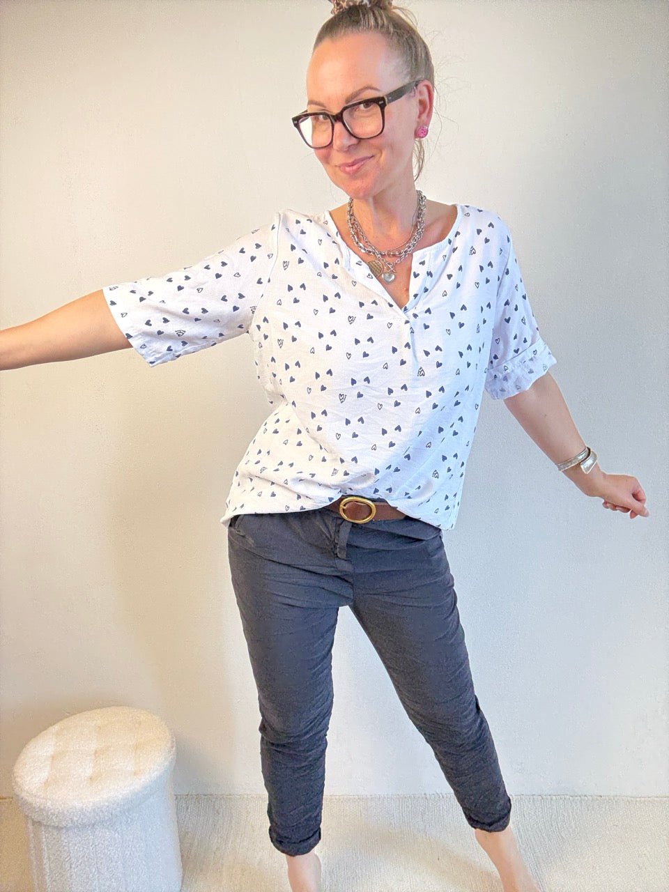 Shirt Bluse Lola Weiß - FROLLEIN KÄTHE Shop