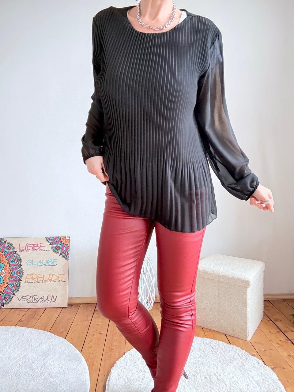 Shirt Bluse Swing Swing Schwarz - FROLLEIN KÄTHE Shop