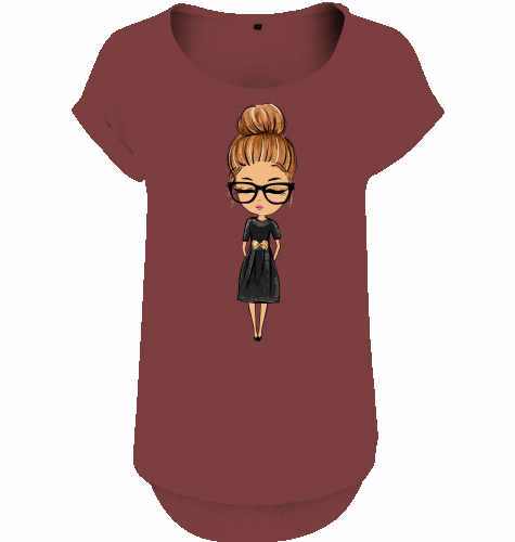 Shirt Edelmädel Long Slub Käthe Cherry - FROLLEIN KÄTHE Shop
