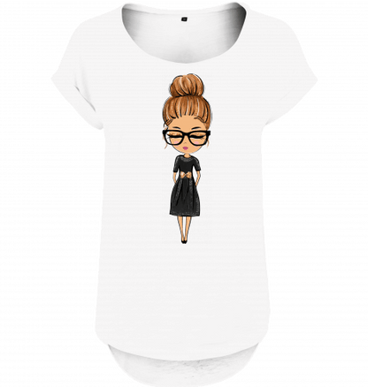 Shirt Edelmädel Long Slub Käthe Weiß - FROLLEIN KÄTHE Shop