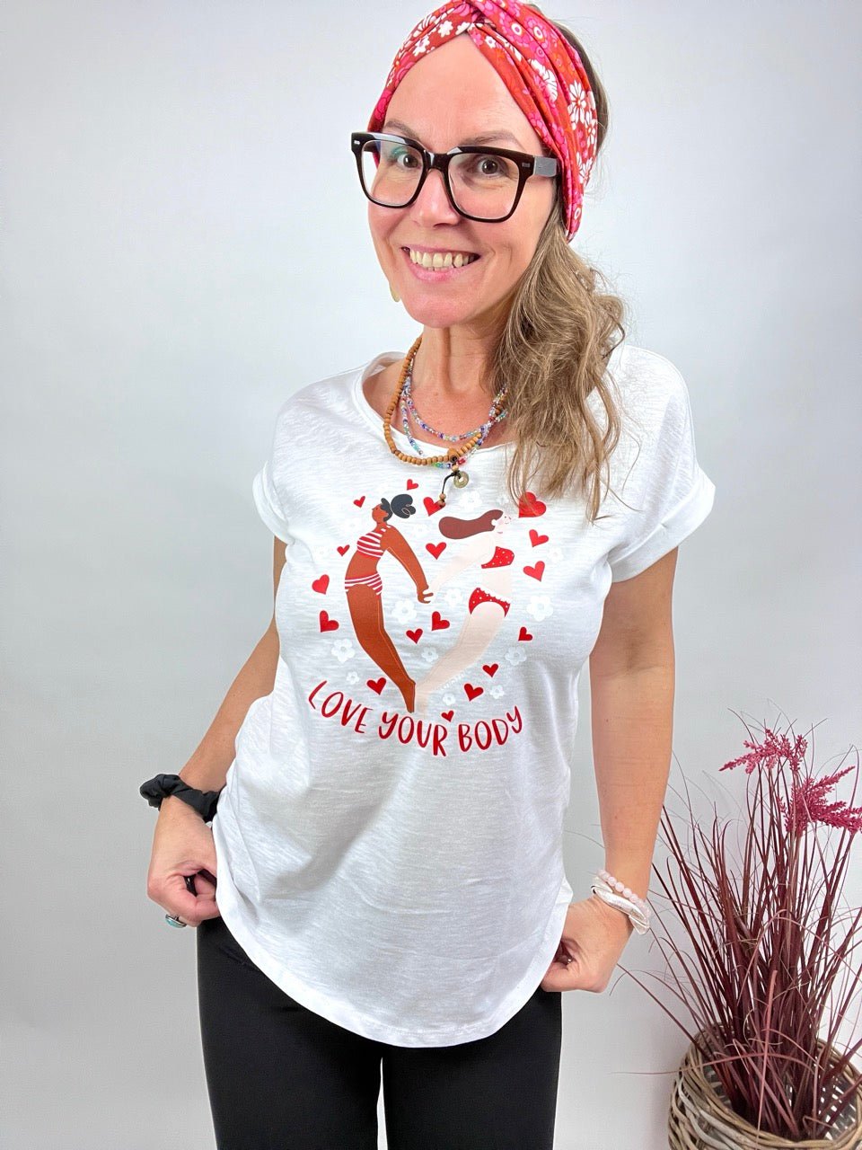 Shirt Edelmädel Long Slub Love your Body Weiß - FROLLEIN KÄTHE Shop