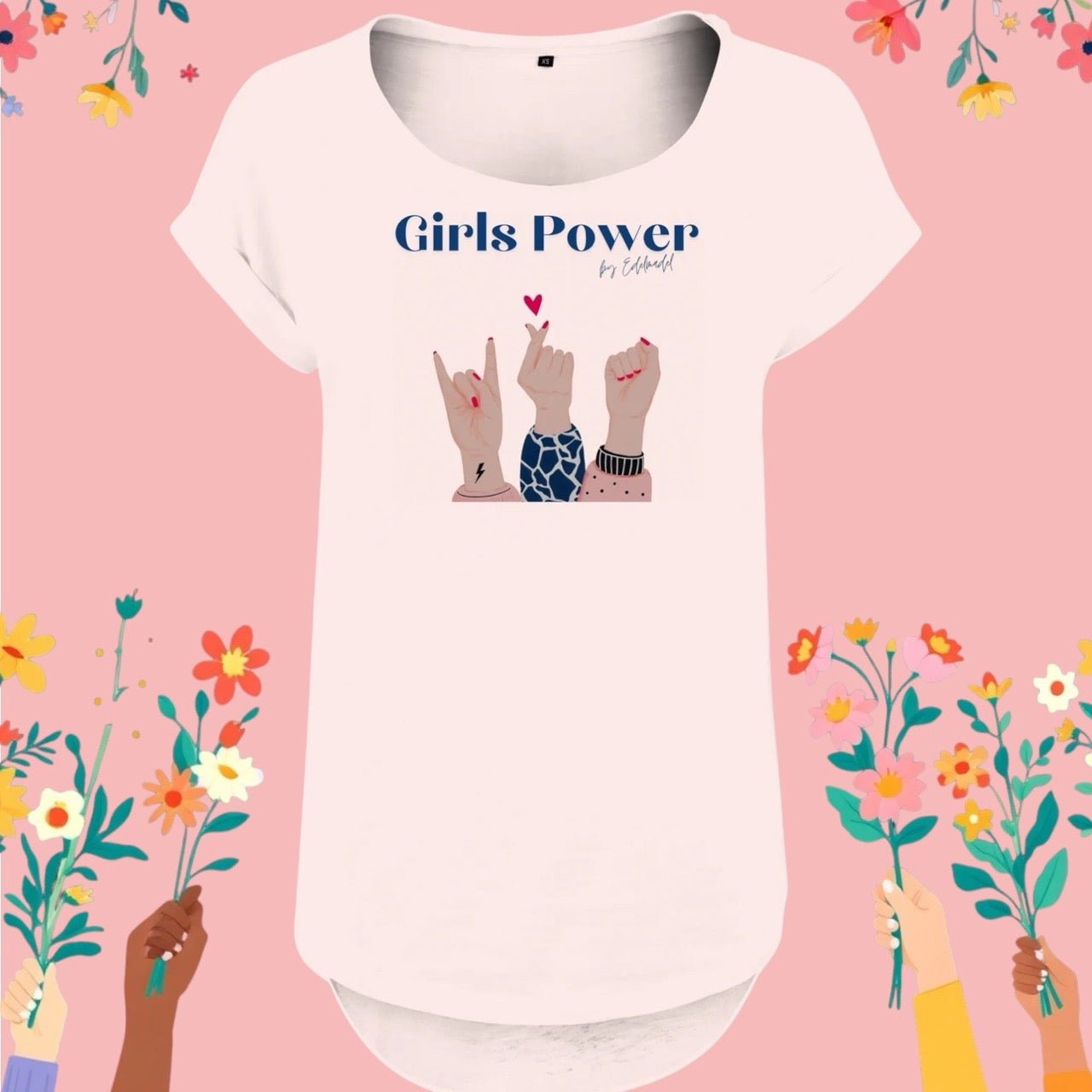 Shirt Edelmädel Slub Girl Power - FROLLEIN KÄTHE Shop