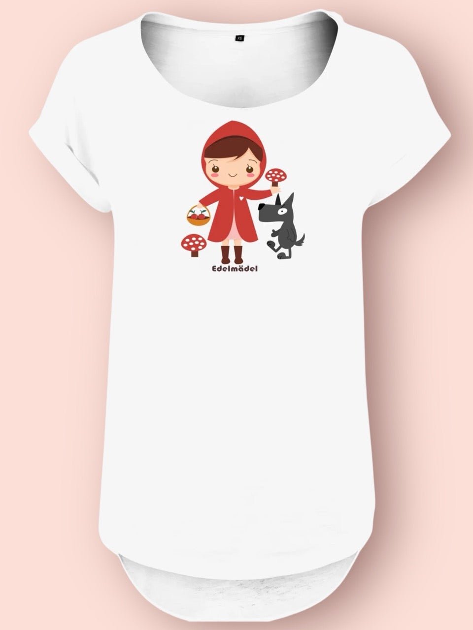 Shirt Edelmädel Slub Rotkäppchen mit Wolf - FROLLEIN KÄTHE Shop