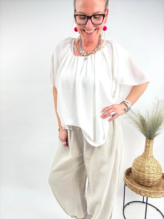 Shirt Jorinde Weiß mit Kette - FROLLEIN KÄTHE Shop