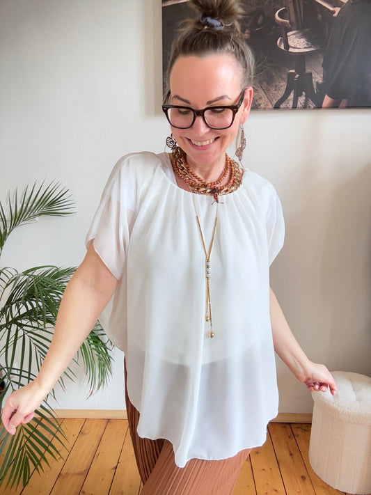 Shirt Jorinde Weiß mit Kette - FROLLEIN KÄTHE Shop