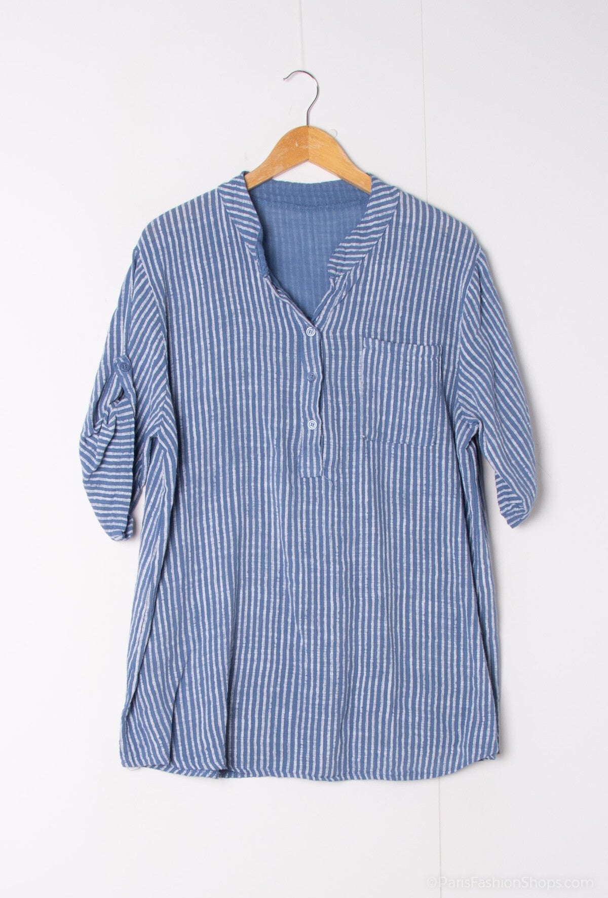 Shirt Knopfsache Blau - FROLLEIN KÄTHE Shop