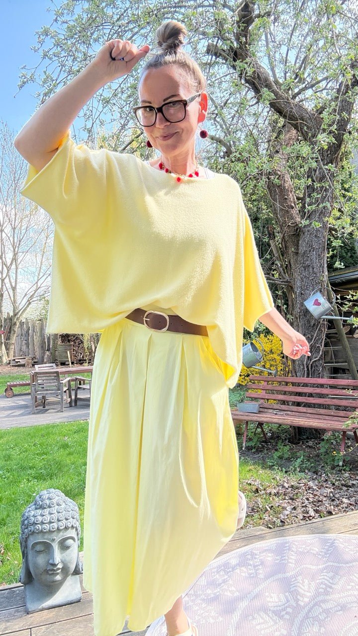 Shirt Kurz Pulli Strickhit Lemon - FROLLEIN KÄTHE Shop