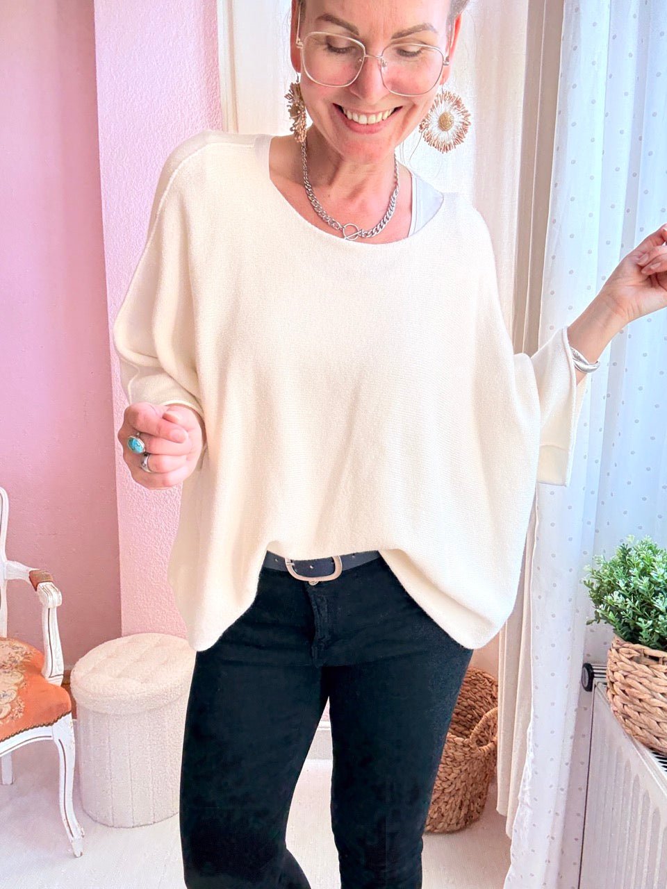 Shirt Kurz Pulli Strickhit viele Farben - FROLLEIN KÄTHE Shop