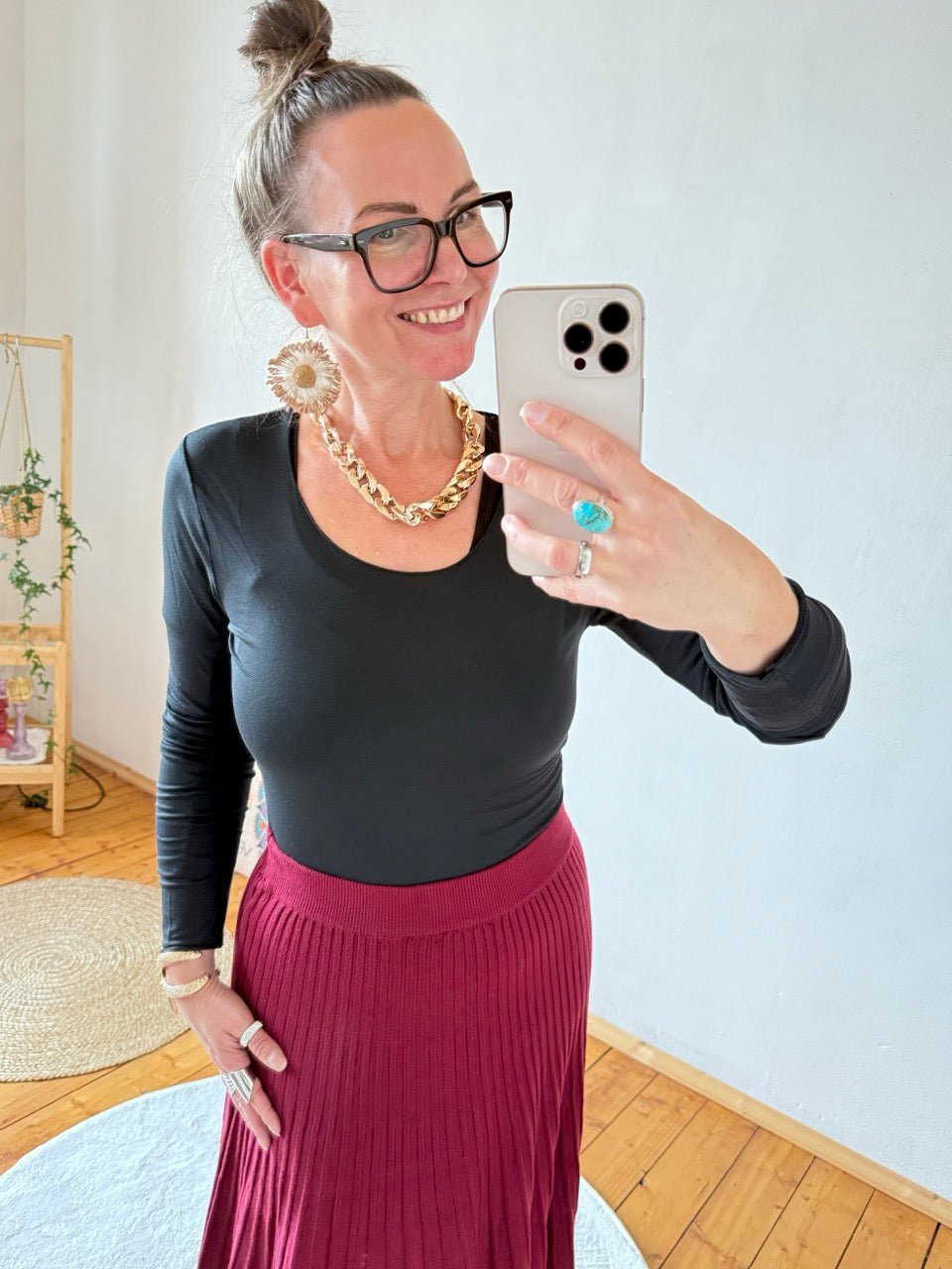 Shirt Langarm Basic Freude viele Farben - FROLLEIN KÄTHE Shop