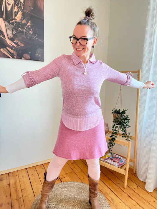 Shirt Langarm Blusenstyle Alt Rose - FROLLEIN KÄTHE Shop