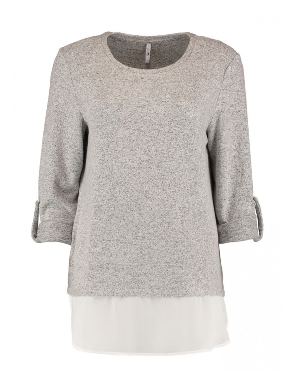 Shirt Langarm Blusenstyle Grau - FROLLEIN KÄTHE Shop
