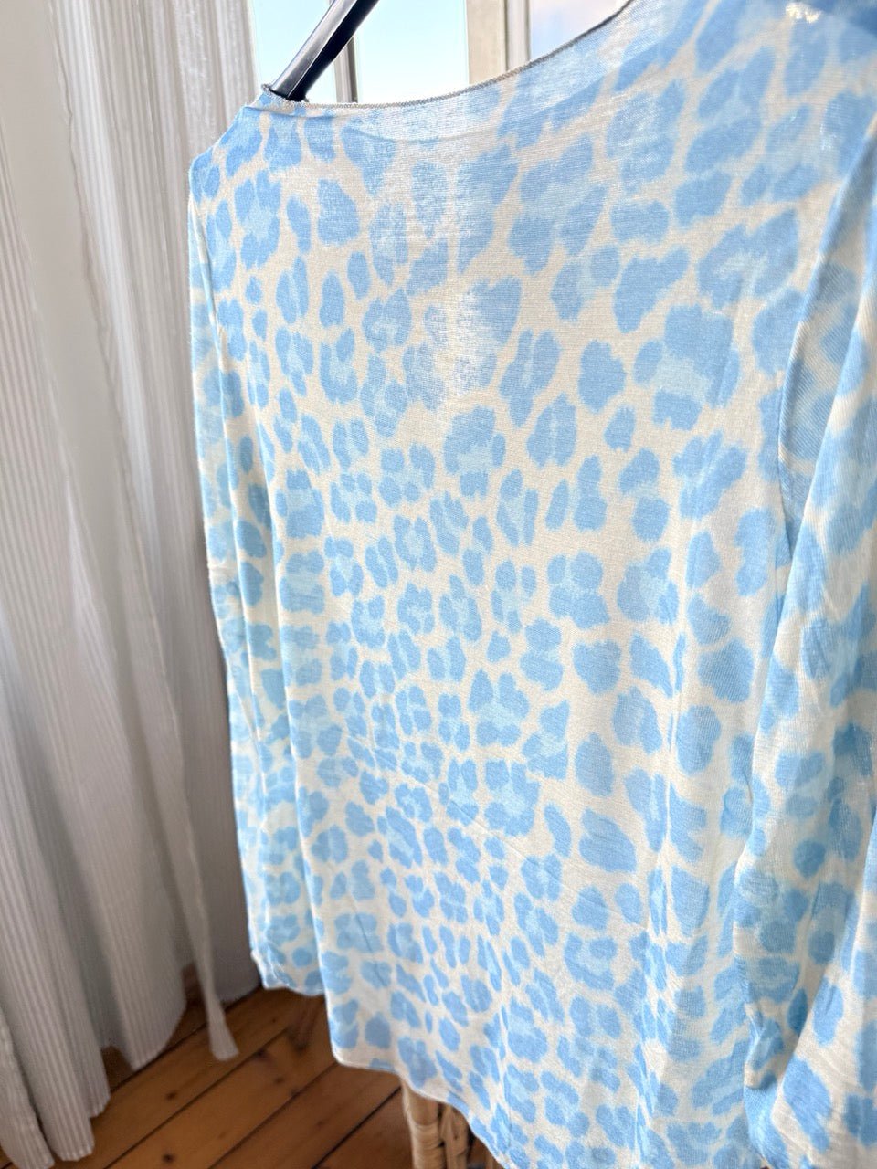 Shirt Langarm Leo Blau - FROLLEIN KÄTHE Shop