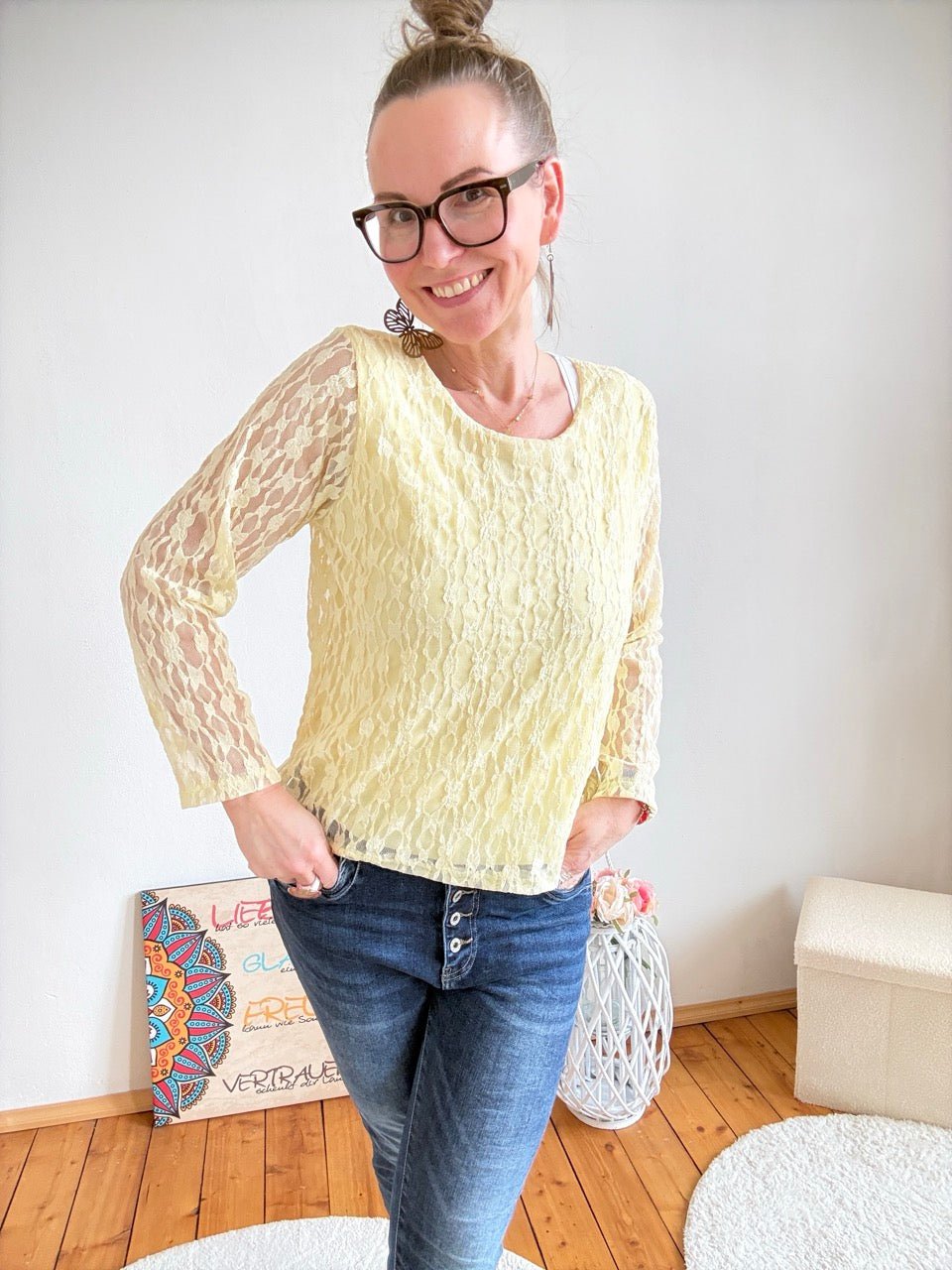 Shirt Langarm Luftgewand Gelb - FROLLEIN KÄTHE Shop