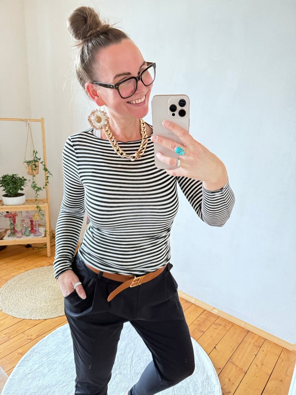 Shirt Langarm Stripe zart transparent - FROLLEIN KÄTHE Shop