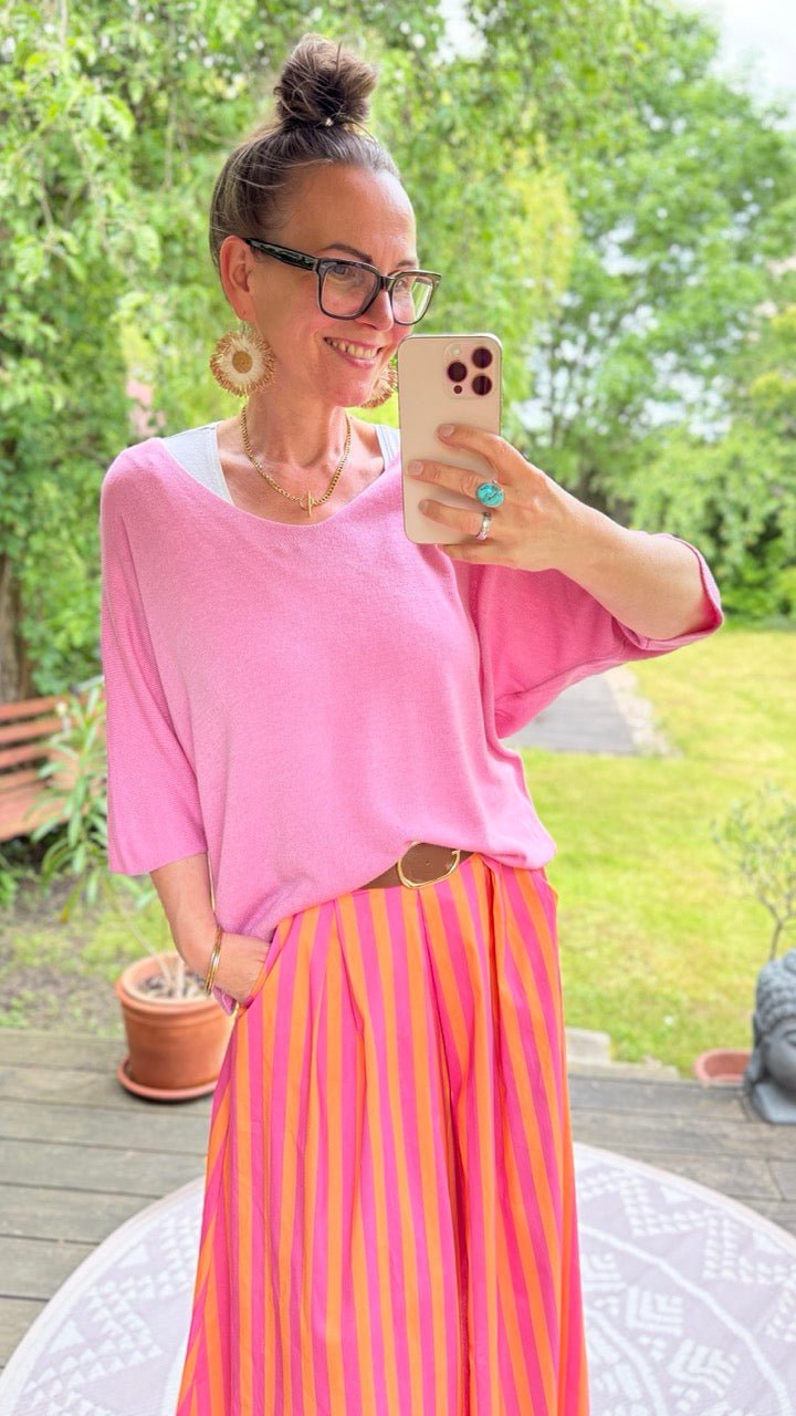 Shirt Leicht Verstrickt Rosa - FROLLEIN KÄTHE Shop