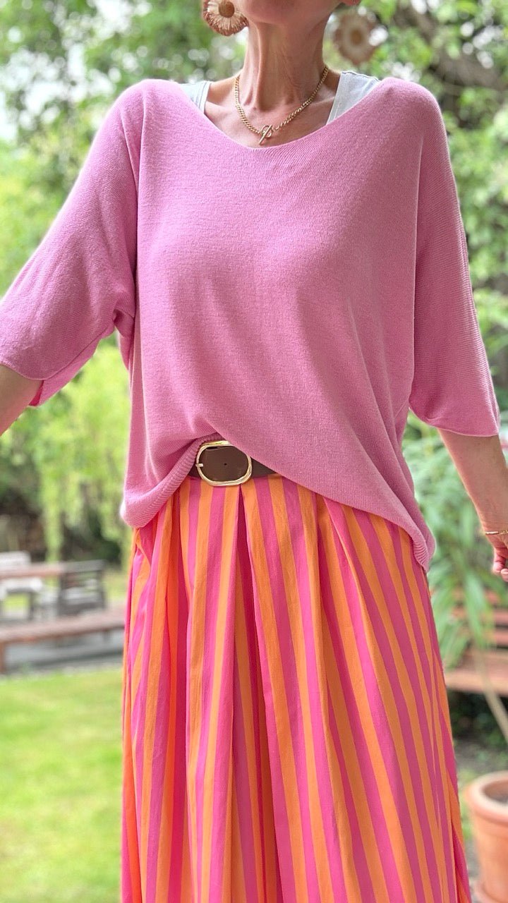 Shirt Leicht Verstrickt Rosa - FROLLEIN KÄTHE Shop