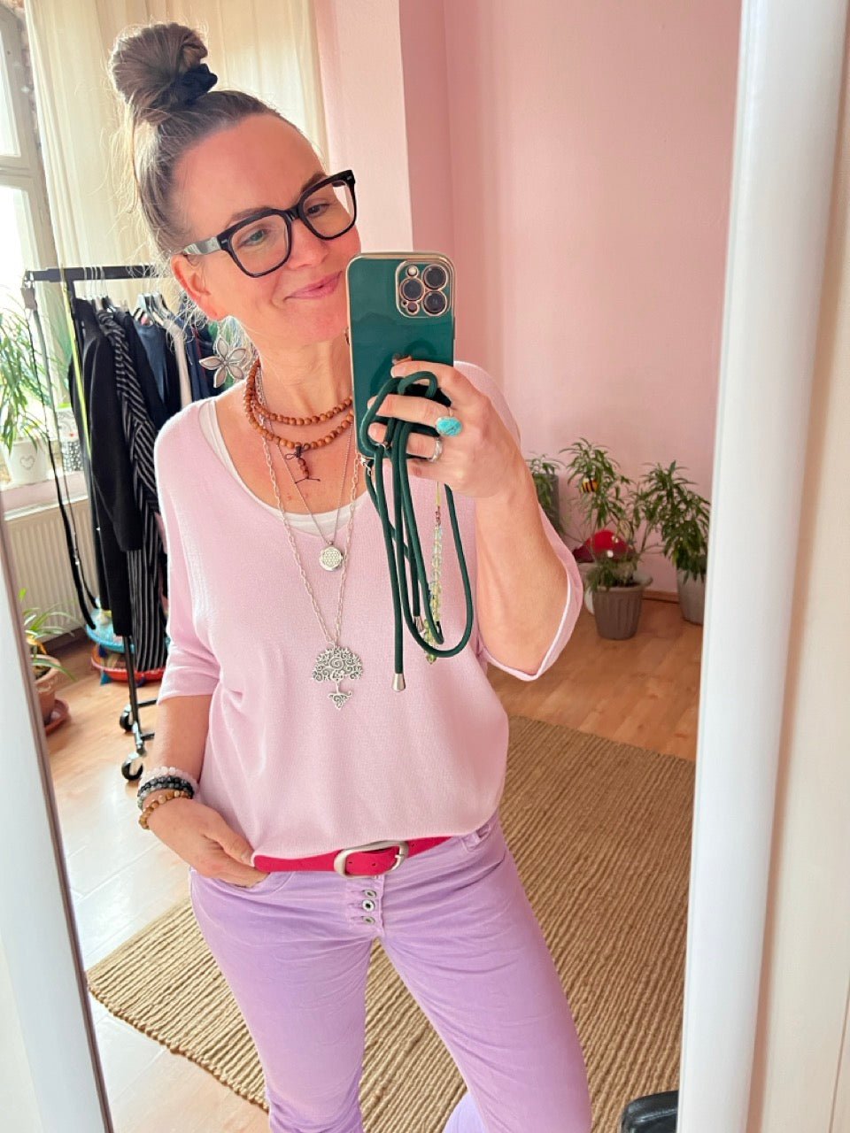 Shirt Leicht Verstrickt Zart Rosa - FROLLEIN KÄTHE Shop