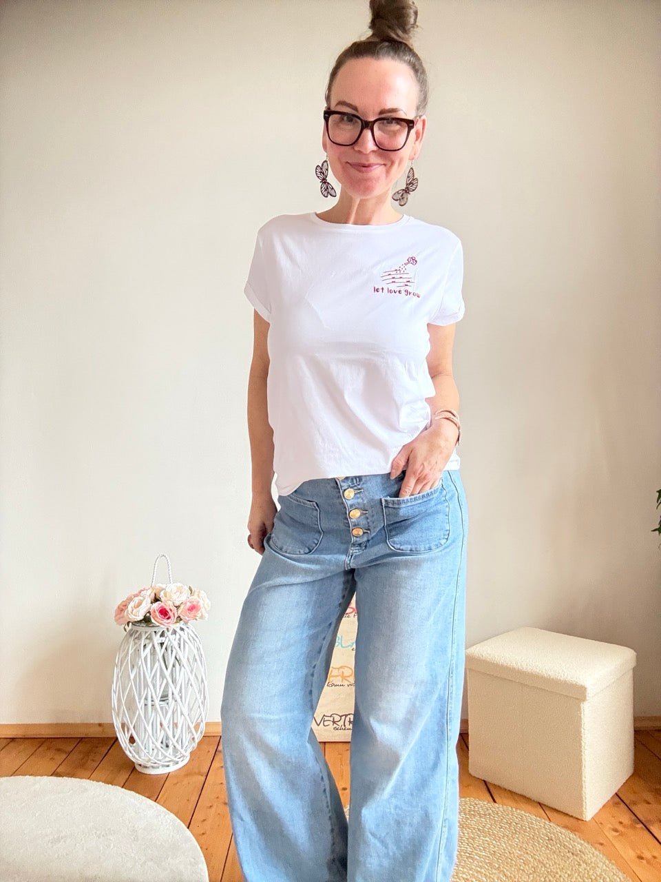 Shirt let love grow Freiluft Weiß - FROLLEIN KÄTHE Shop